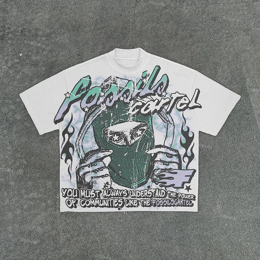 Vintage Street Thug Graphic Cotton T-Shirt