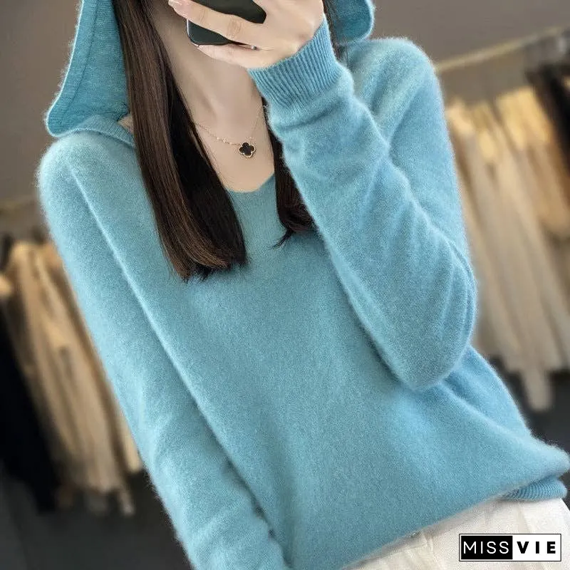 Literary Cashmere Hooded Sweatshirt