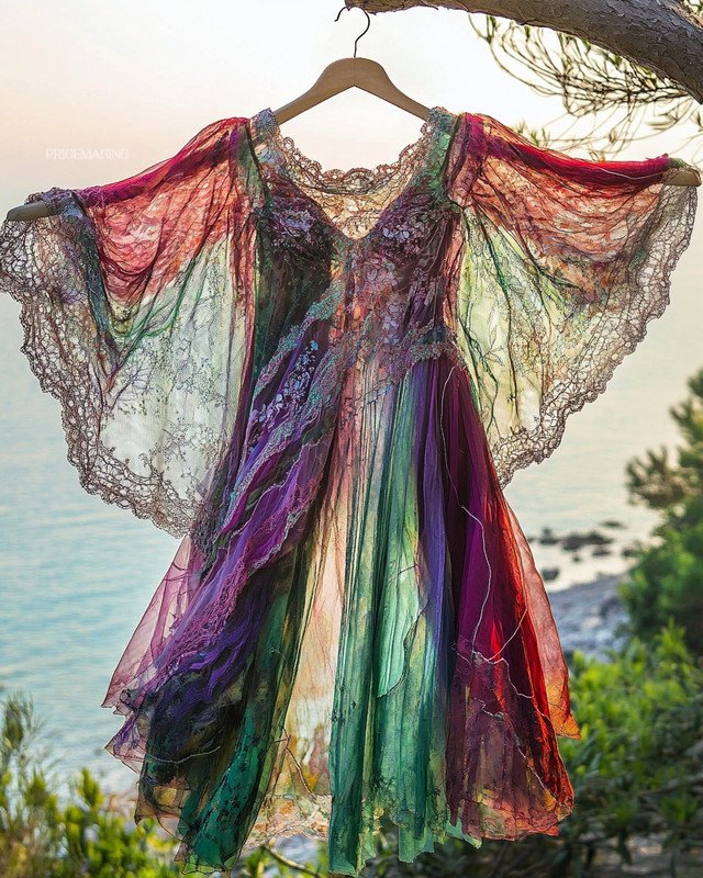 Summer Holiday Ruffle Lace Contrast Maxi Dress b289