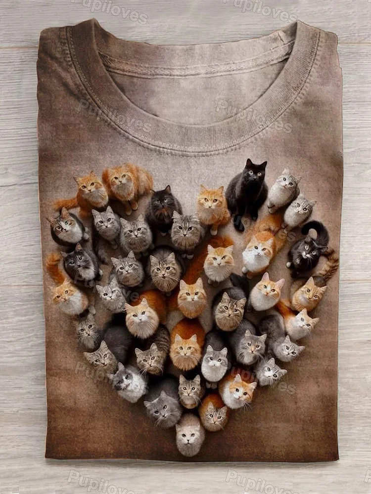 Pupiloves Pupiloves Funny Animal Party Print T-shirt