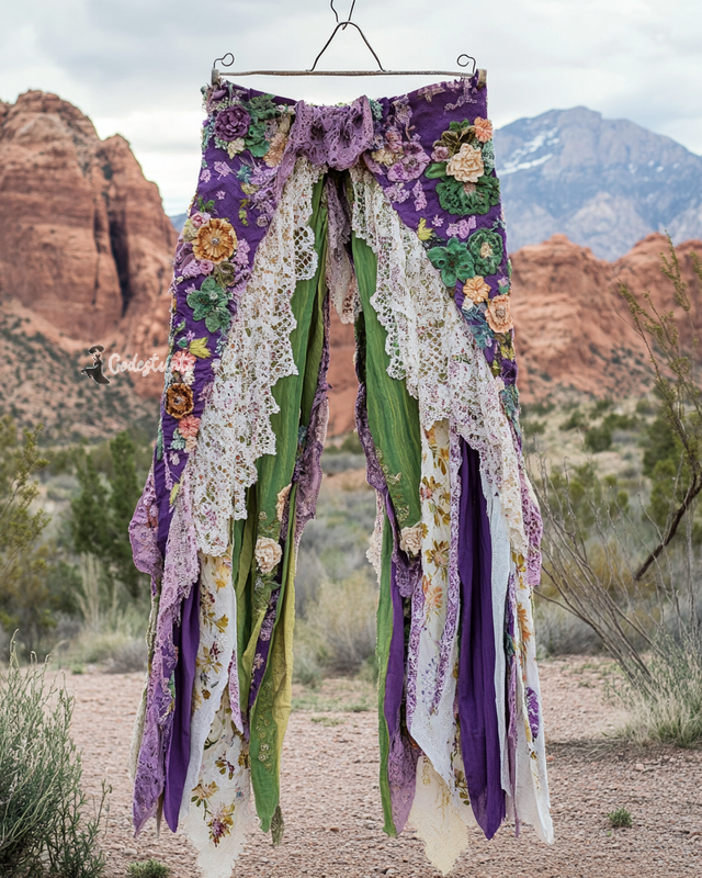 Summer Vacation Ruffle Lace Contrast Pants 87e2