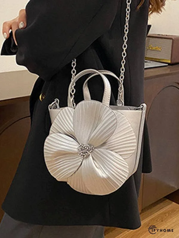Flower Shape Pleated Split-Joint Bags Crossbody Bags Handbags Tote Bags | IFYHOME