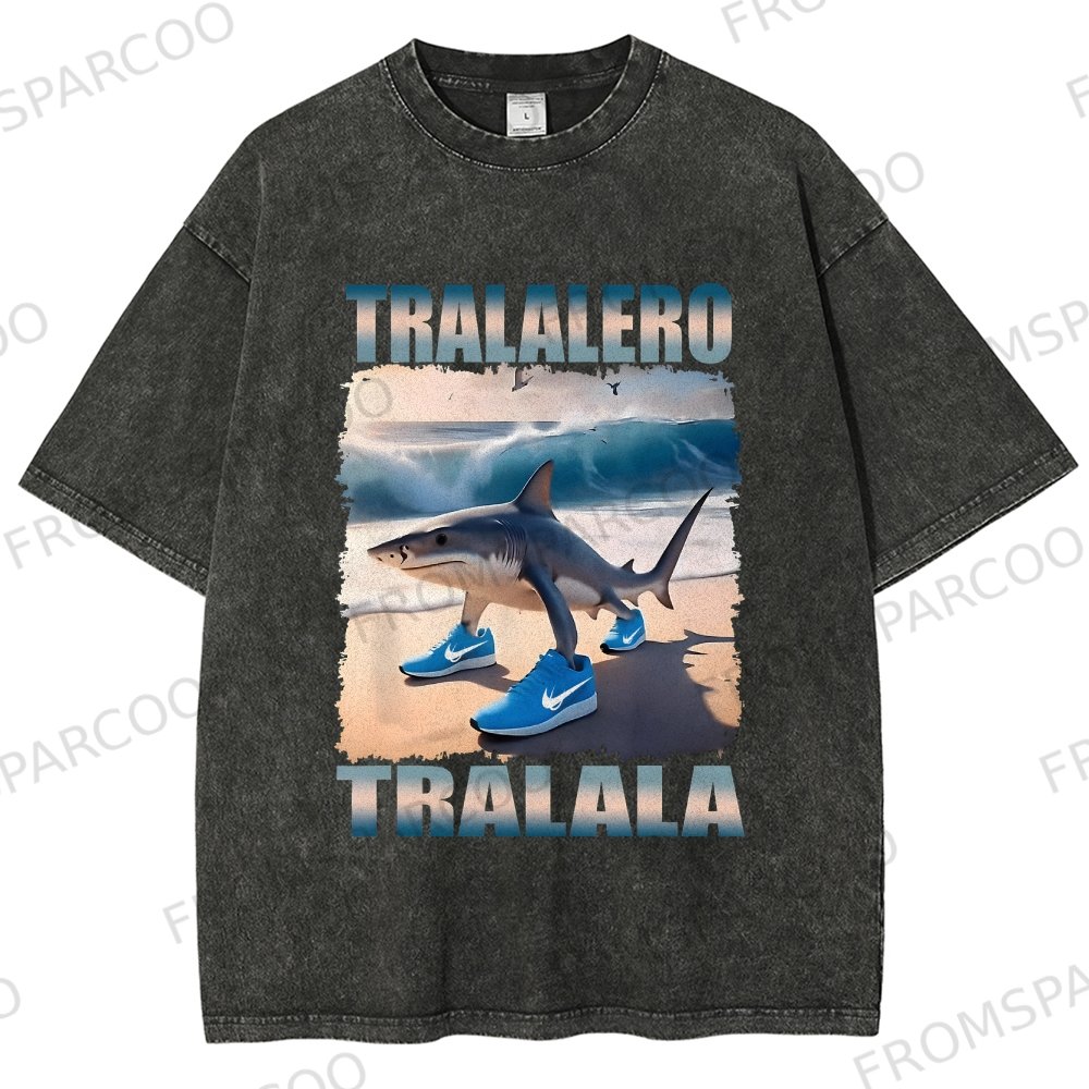 Unisex Fit Tralalero Tralala Washed T-Shirt