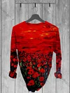 Unisex Oil Painting Floral Abstract Print T-Shirt