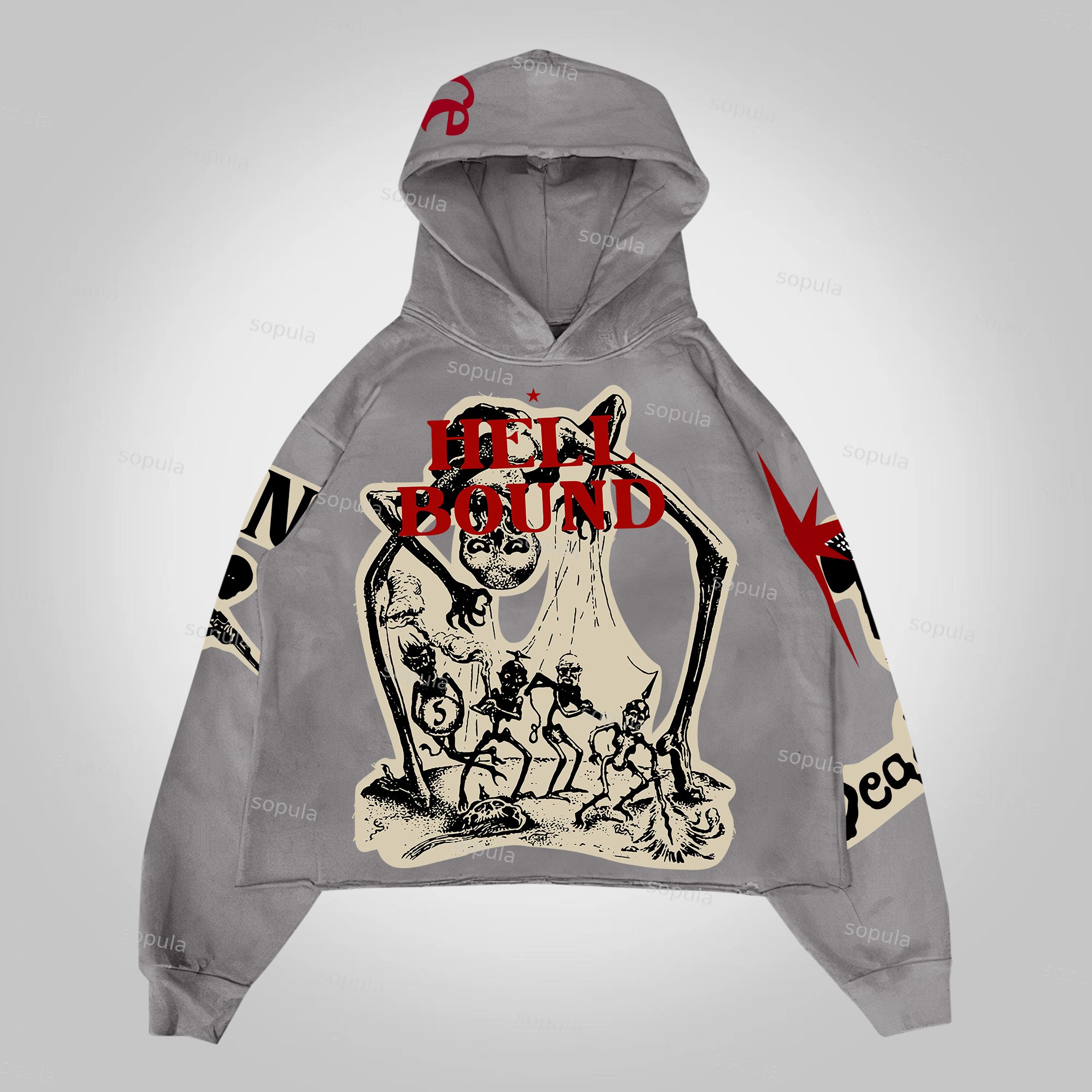 Sopula Mummy Vintage Punk Graphic Hoodie