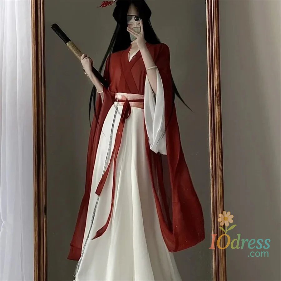 IO Dress Halloween New Chinese Hanfu Dress Women Halloween Carnival Cosplay Costume Ancient Traditional Hanfu bule Costume