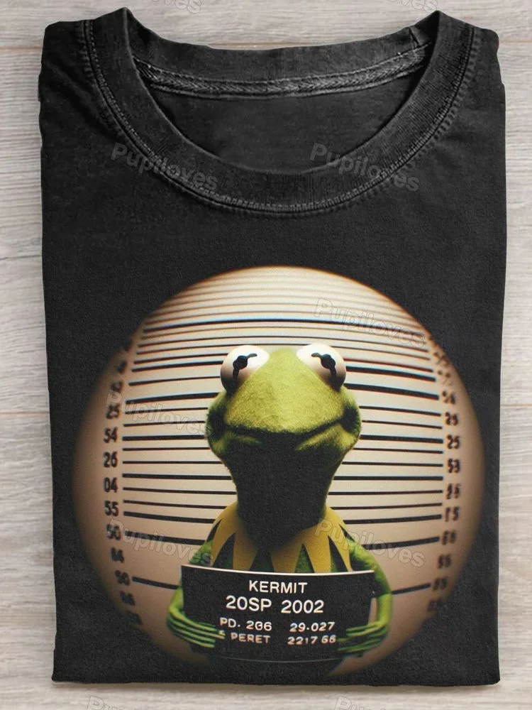 Pupiloves Pupiloves Kermit Mug Shot T-shirt