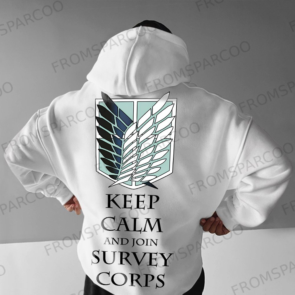 Unisex Oversized Attack on Titan Anime Print Hoodie