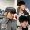 Glueless  Black Short Straight Bob Pixe Cut Hair