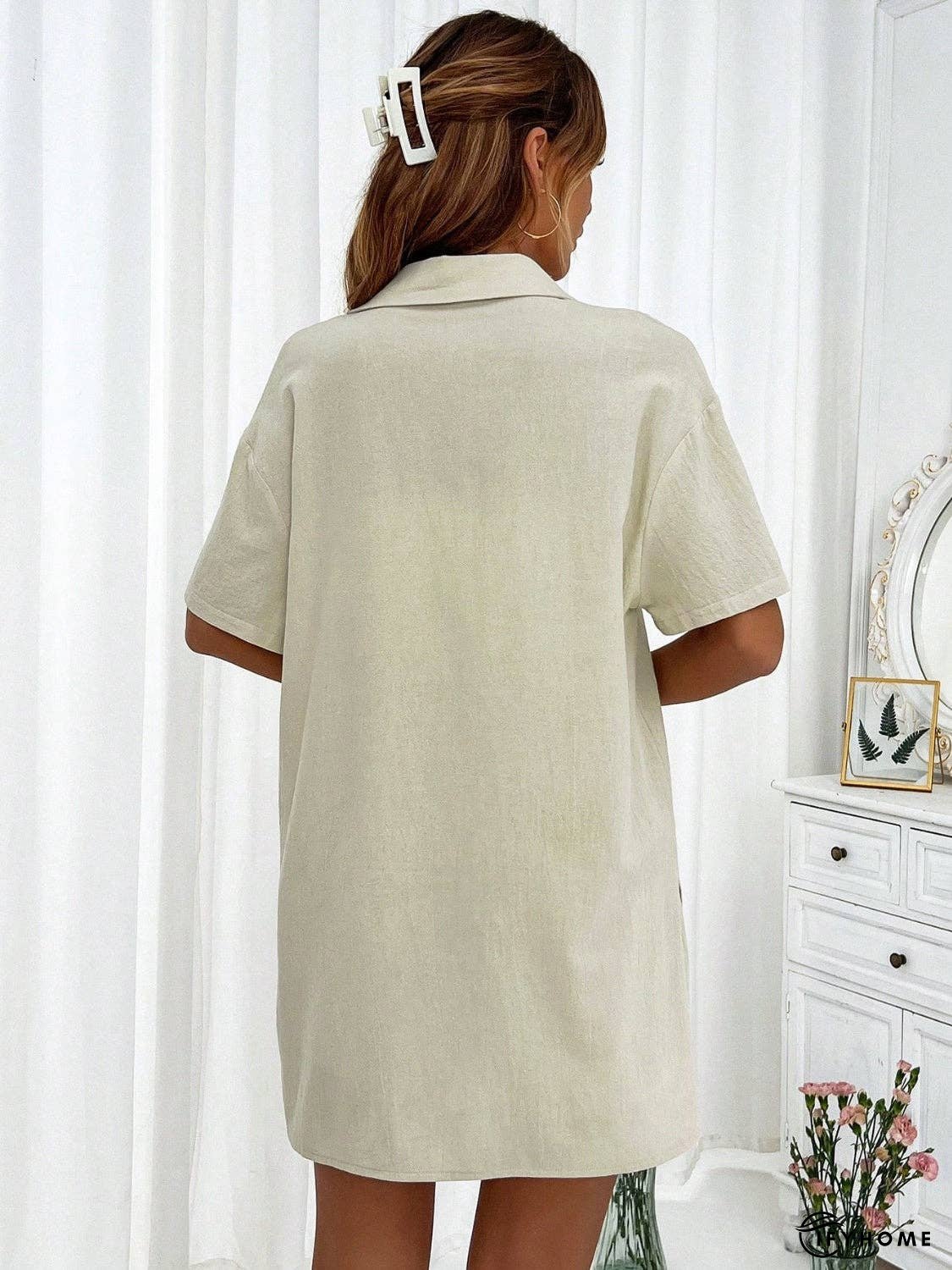 Button Up Half Sleeve Top and Shorts Set | IFYHOME