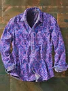 Men's Vintage Floral Print Casual Long Sleeve Shirt