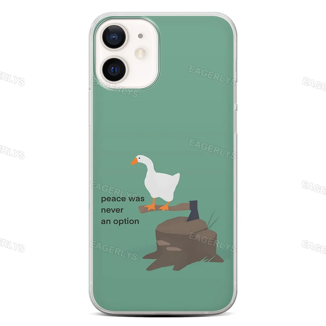 Eagerlys Funny Goose Peace Was Never An Option Phone Case Eagerlys