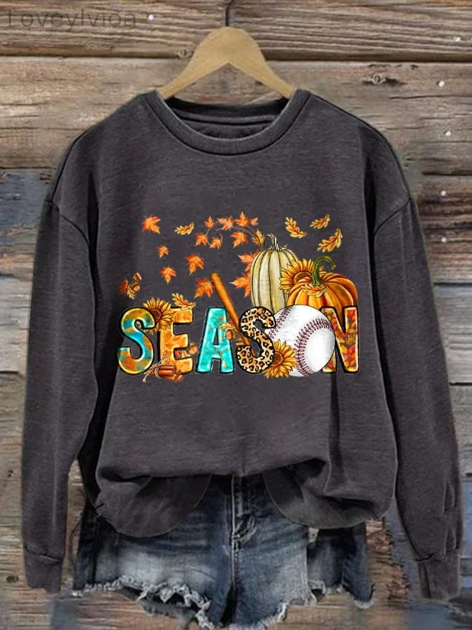 Thanksgiving Women's Printed Long Sleeve Sweatshirt