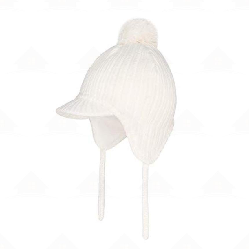 Home Prefer Toddler Fleece Beanie Winter Hat with Ear Flaps Baby Knit Hat with Visor