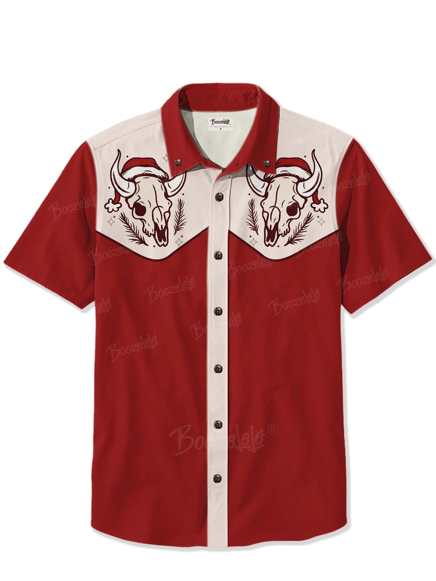 Western Bull Skull Christmas - 100% Cotton Shirt