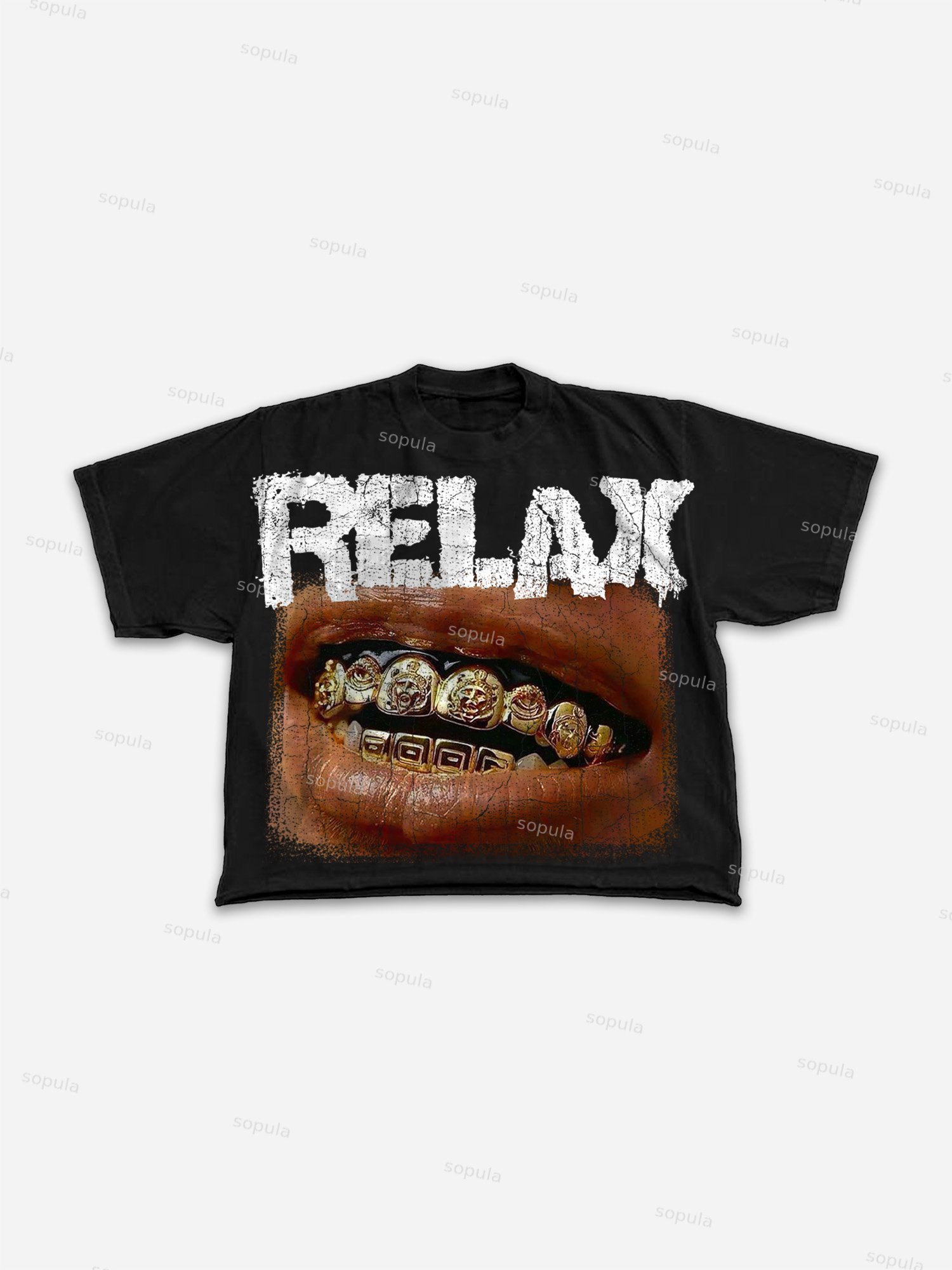 Lip Print Cropped T-shirt