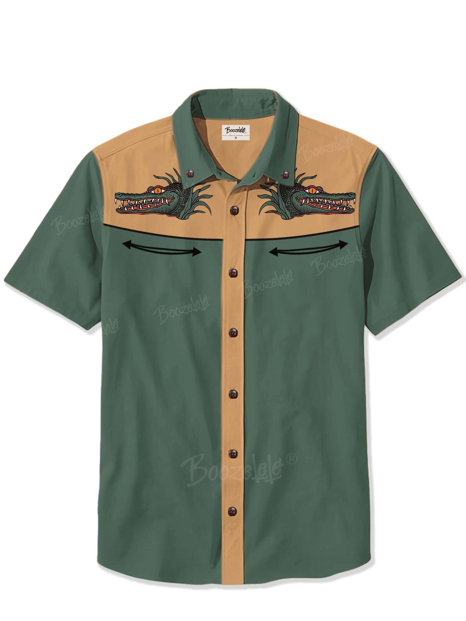 Crocodile at the water's edge - 100% Cotton Shirt