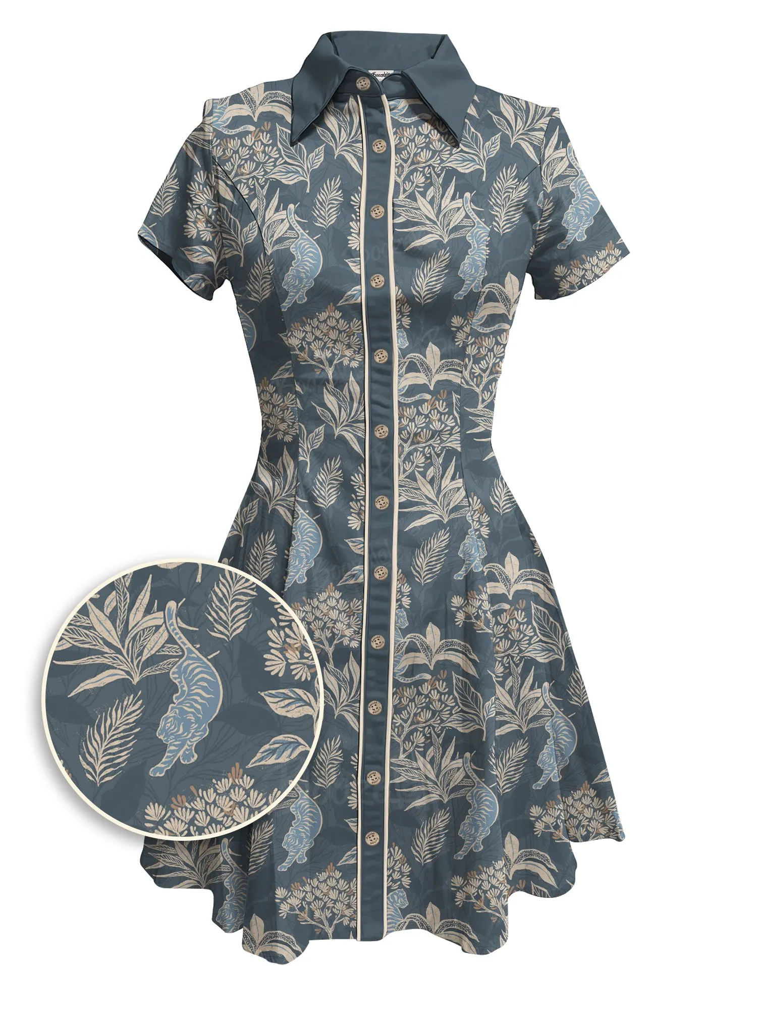 【Samira AhmadianZadeh X Boozelele】Wildwood Fauna - 100% Cotton Dress
