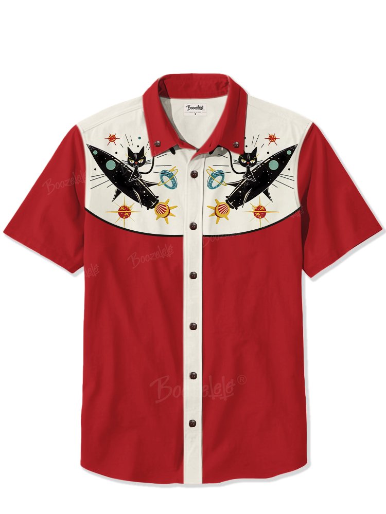 Rocket Black Cat - 100% Cotton Shirt