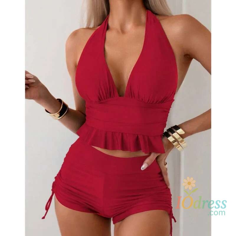 IO Dress Summer 2025 Sexy Swimsuits Tankini Set Female Two-piece Swimwear Beach Swimming Wear Bathing Suits Pool Women's Swimming Suit