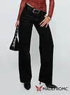 West End Girl Mid Rise Denim Jeans Washed Black