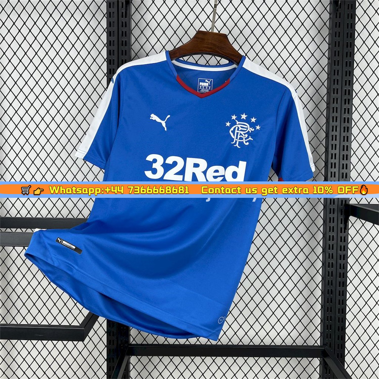 Retro Glasgow Rangers 2015-16 Home Jersey