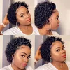 Black Short Hair Super Curly Bob Wig