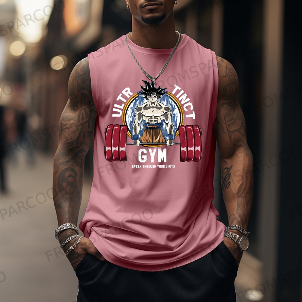 Men's Dragon Ball Anime Print Gym Tank Top