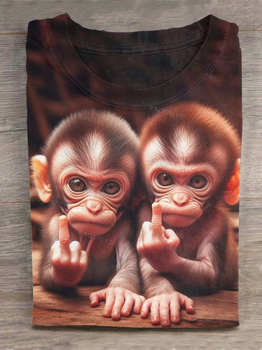 The Little Monkey Gives The Middle Finger T-shirt Eagerlys