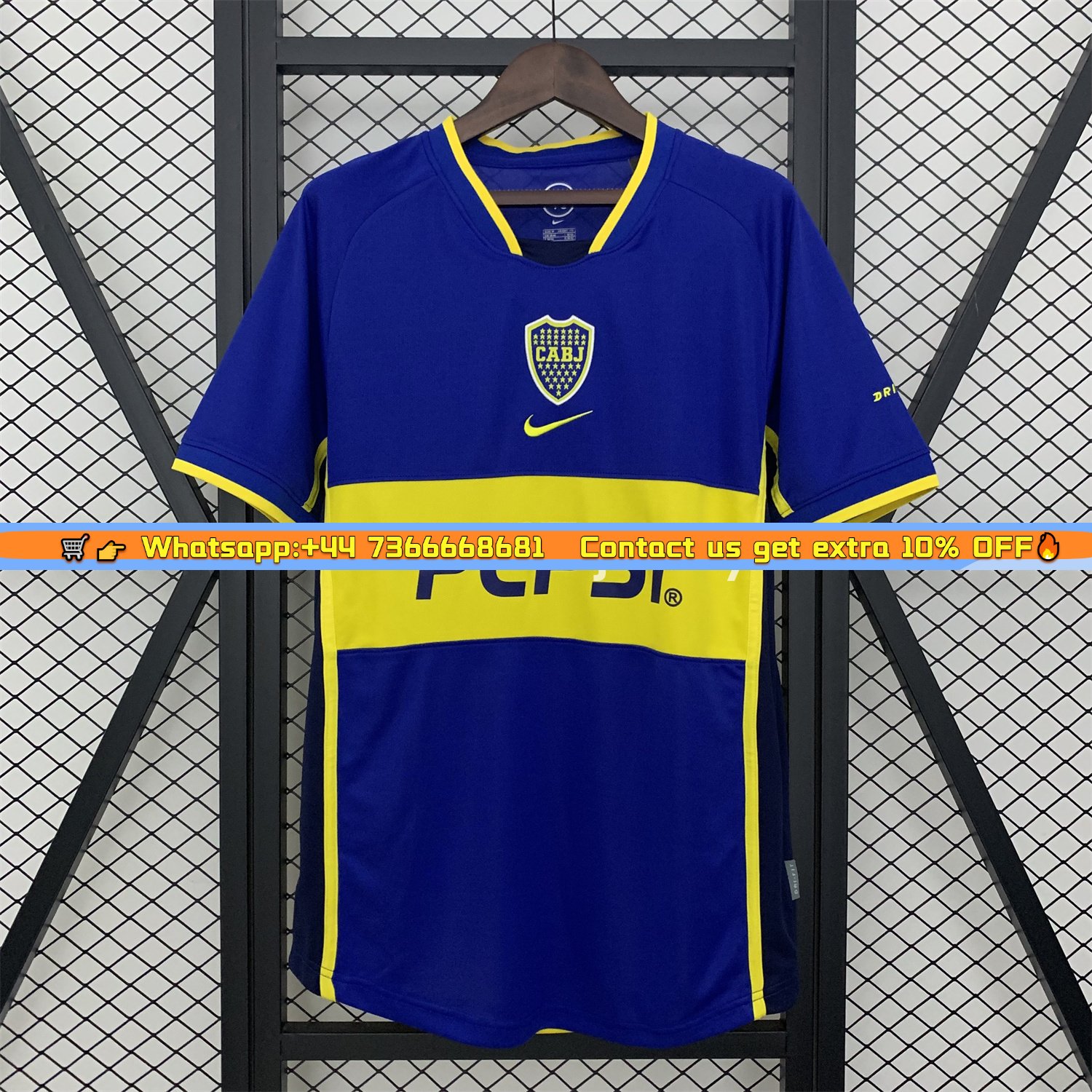 Retro Boca Juniors 2002-03 Home Jersey