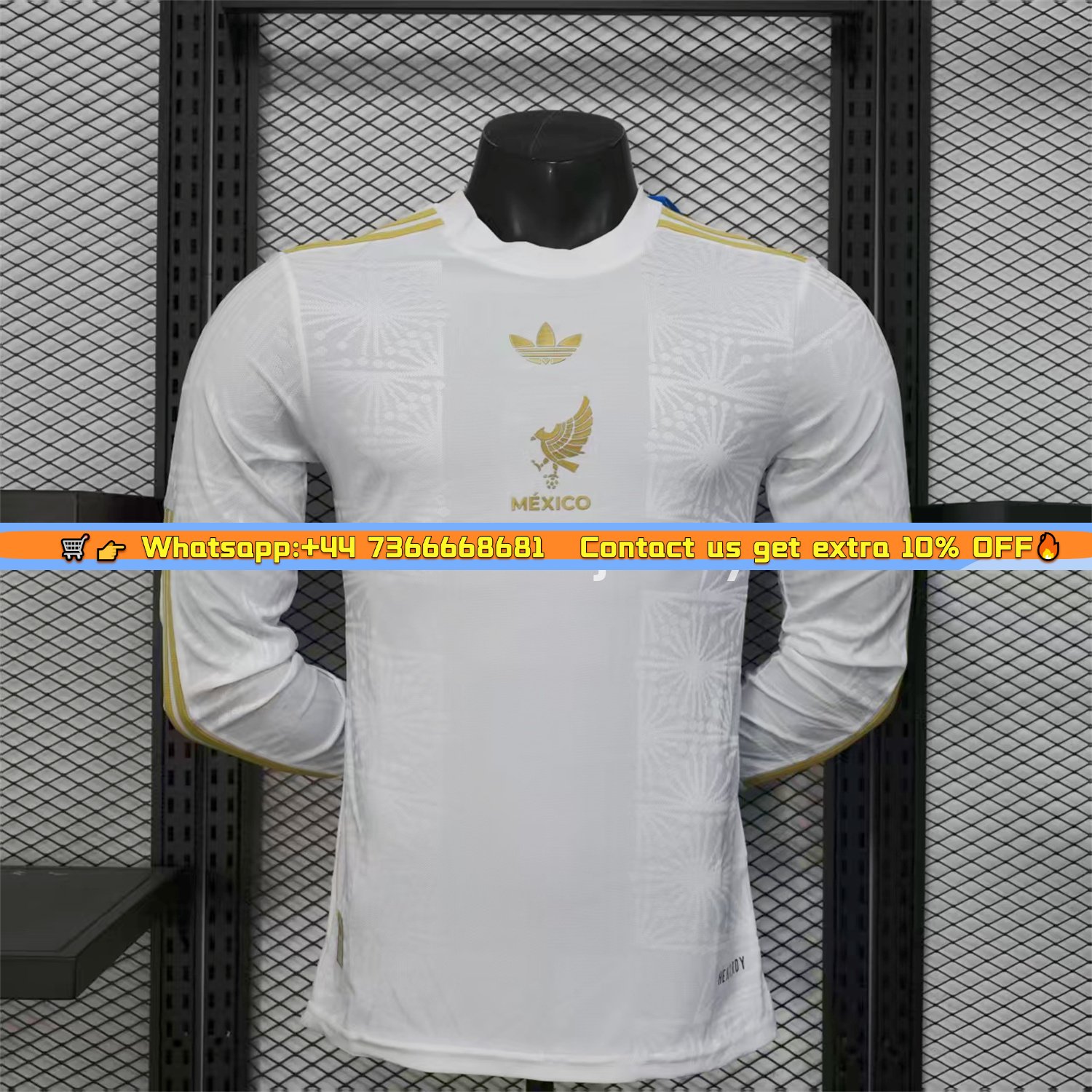 Mexico 2025 Gold Cup White Long Sleeves Jersey - Player Version