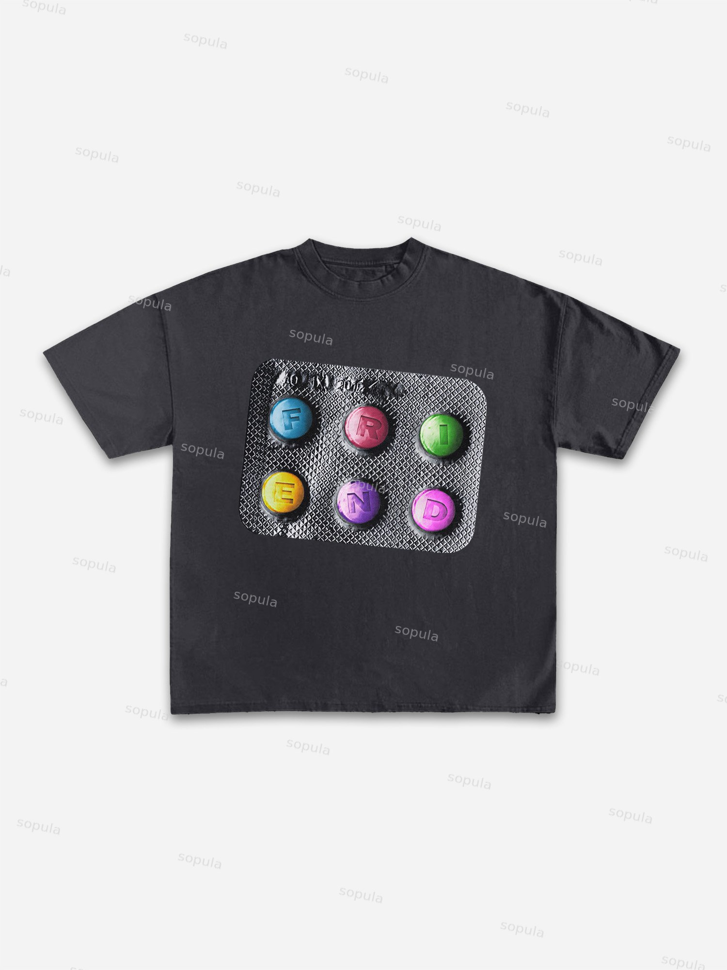 Small Pills Graphic Cotton T-shirt