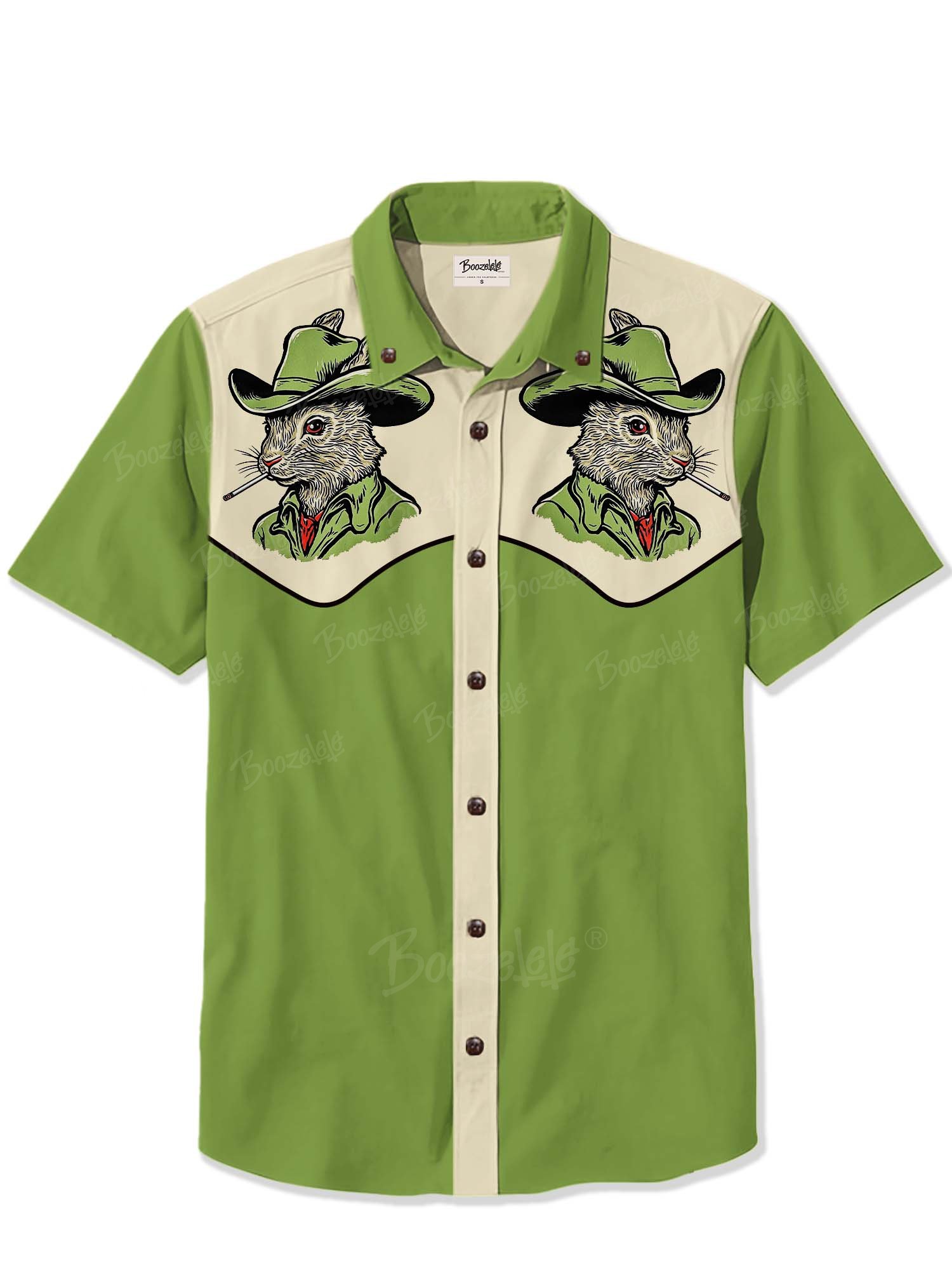 Easter Western Rabbit Cowboy - 100% Cotton Shirt
