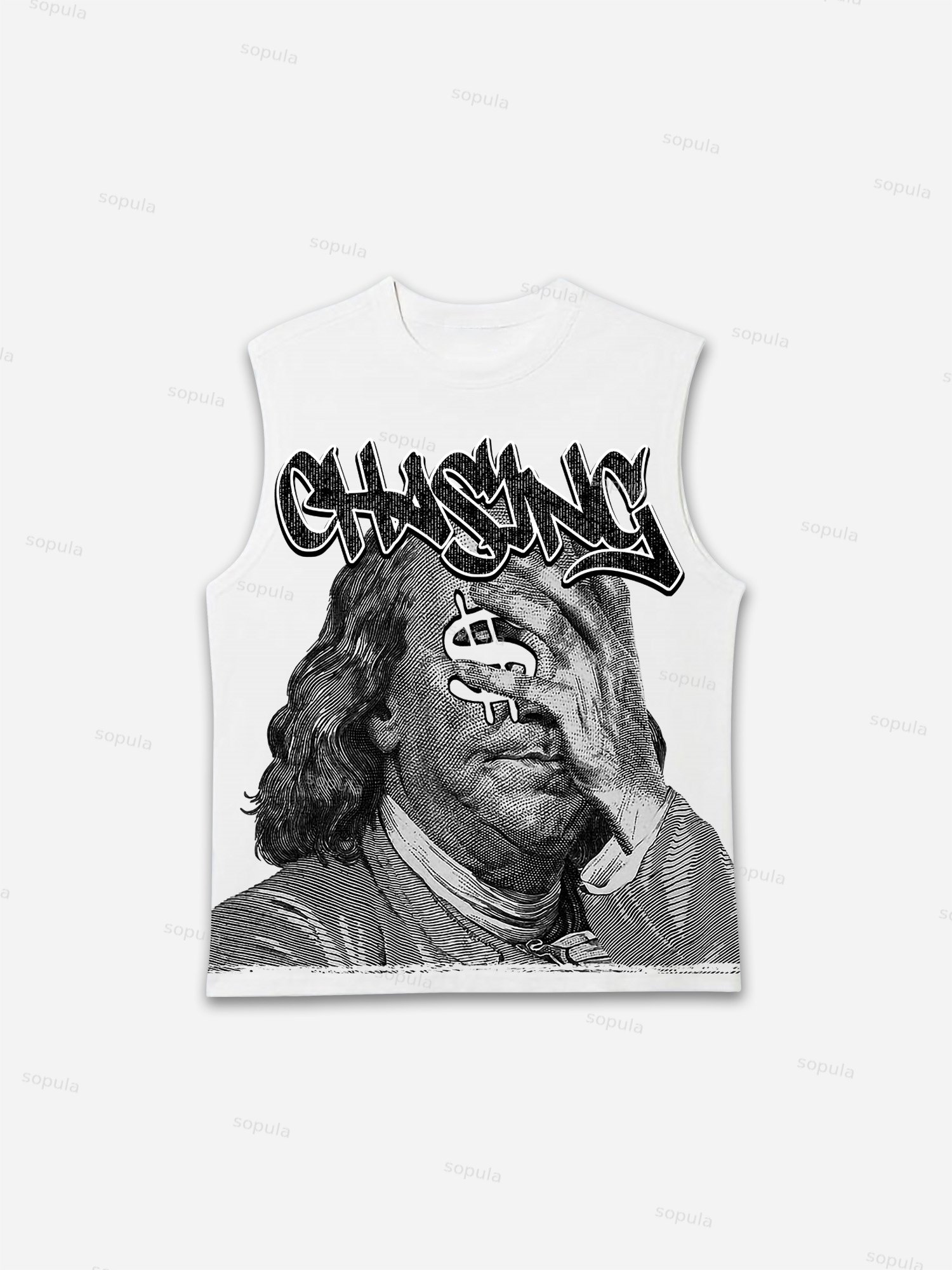 Chase Money Graphic Print Tank Top