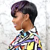 New Fashion Colorful Wgs With Bands Natural Pixie Cut Wig
