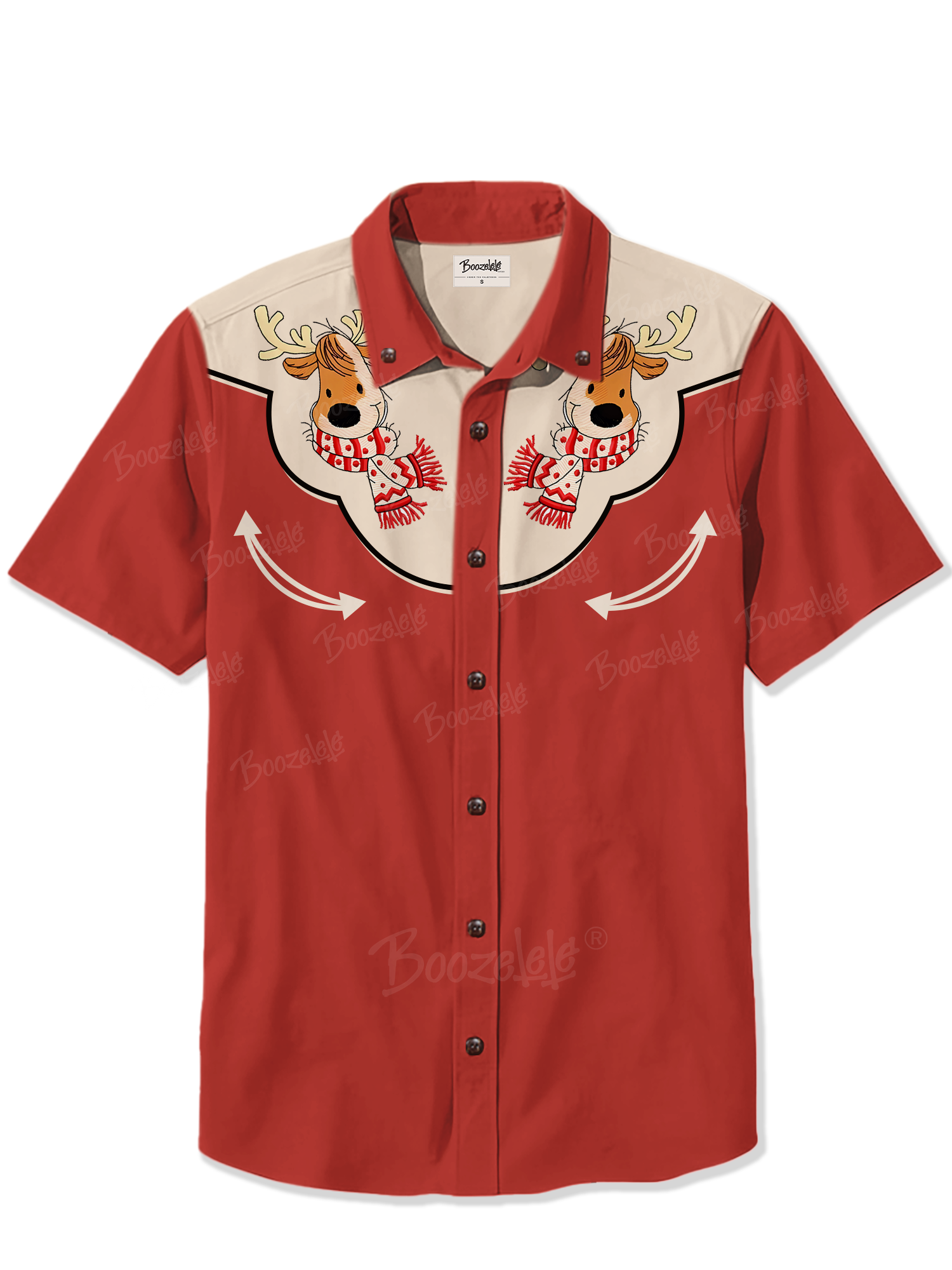 Christmas Elk With Scarf - 100% Cotton Shirt