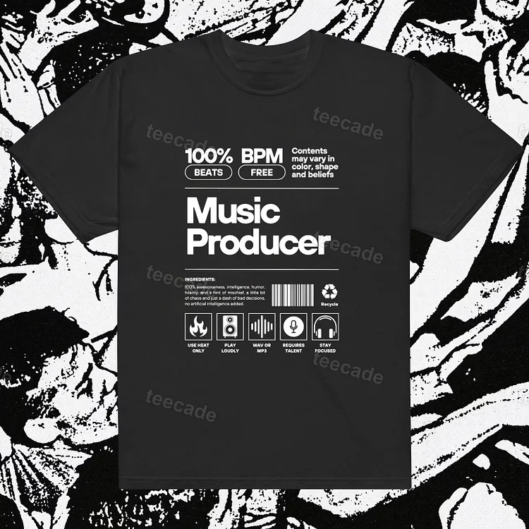 Teecade Teecade Music Producer T-shirt