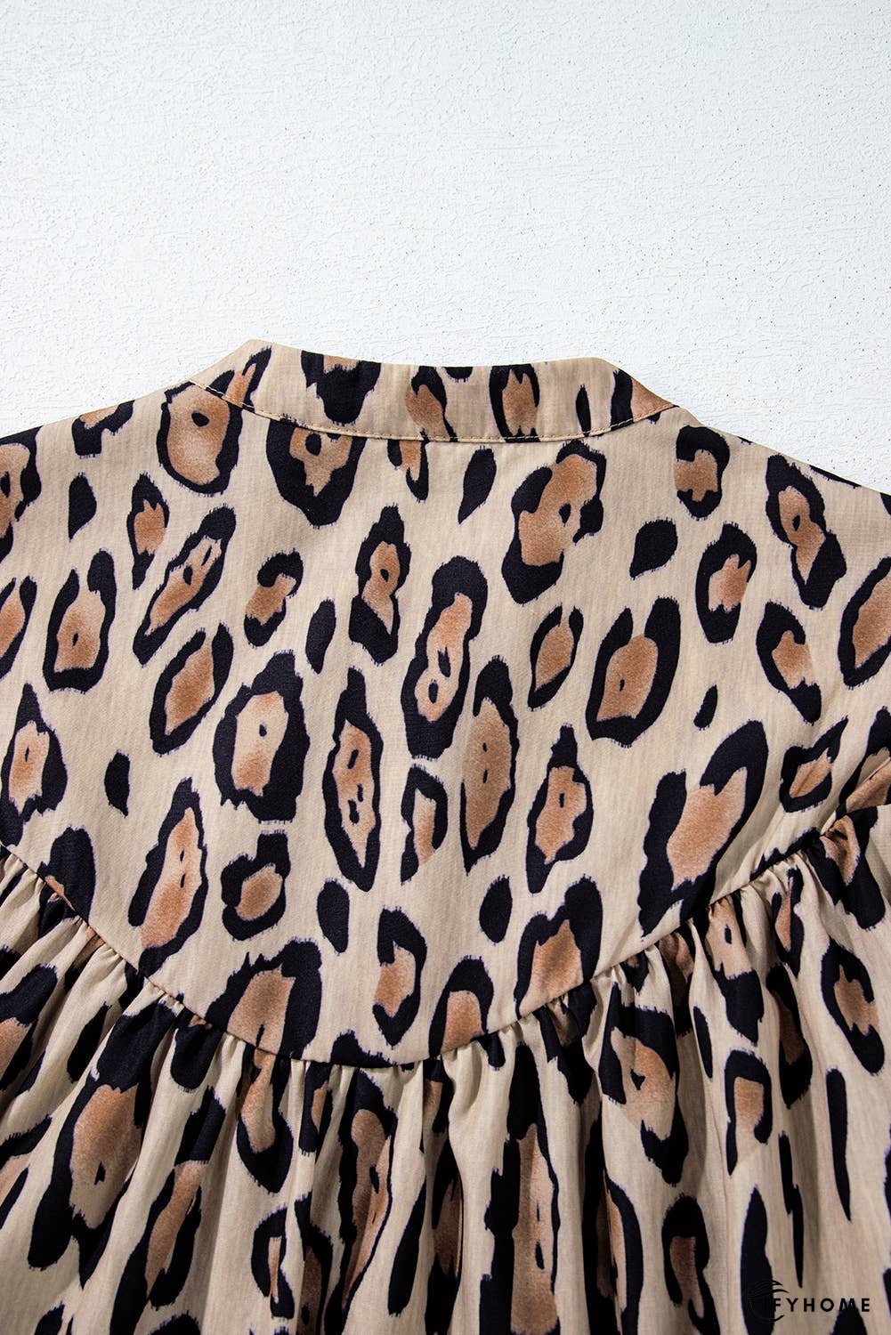 Oversized Leopard Print Balloon Sleeve Casual Shirt | IFYHOME