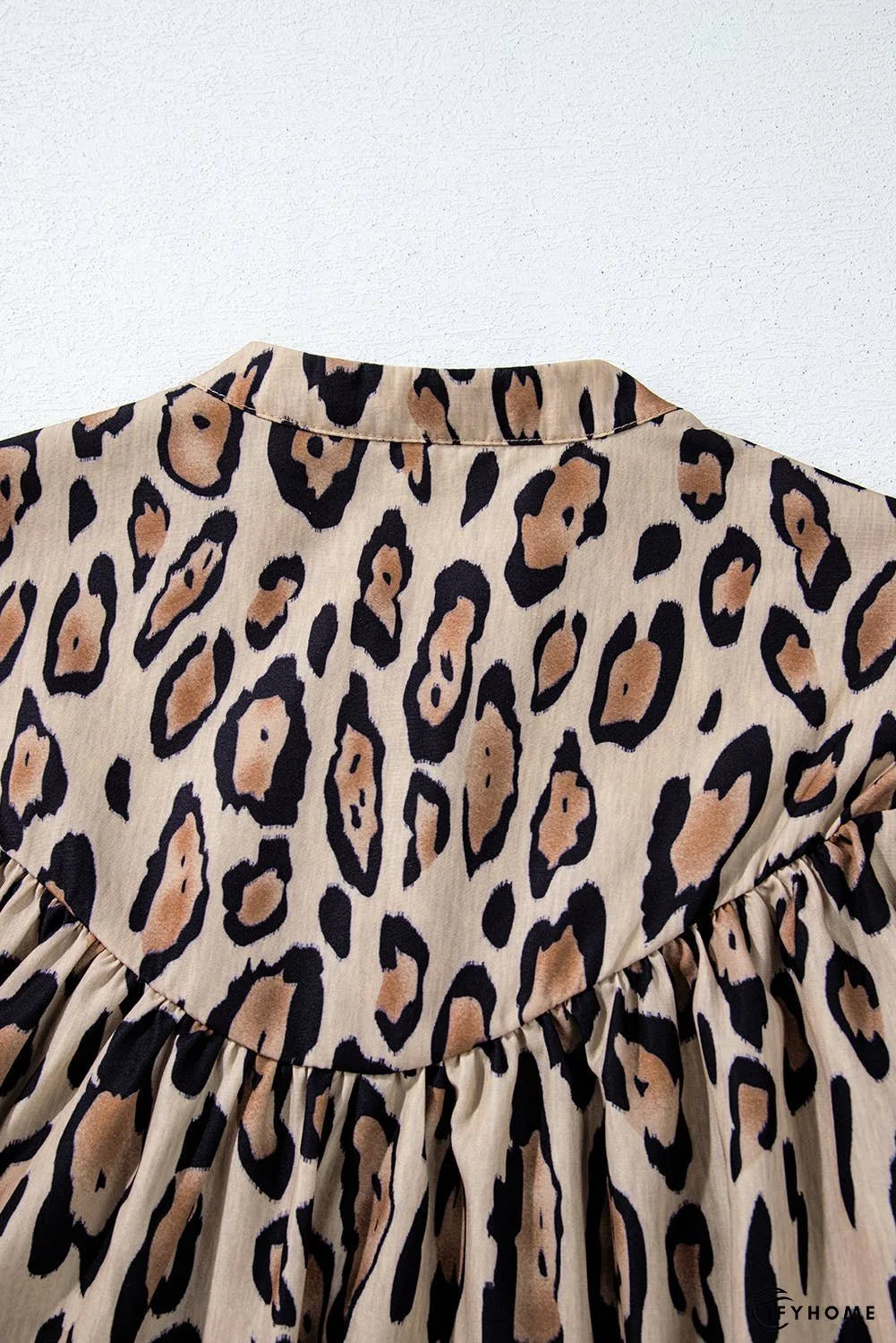 Oversized Leopard Print Balloon Sleeve Casual Shirt | IFYHOME