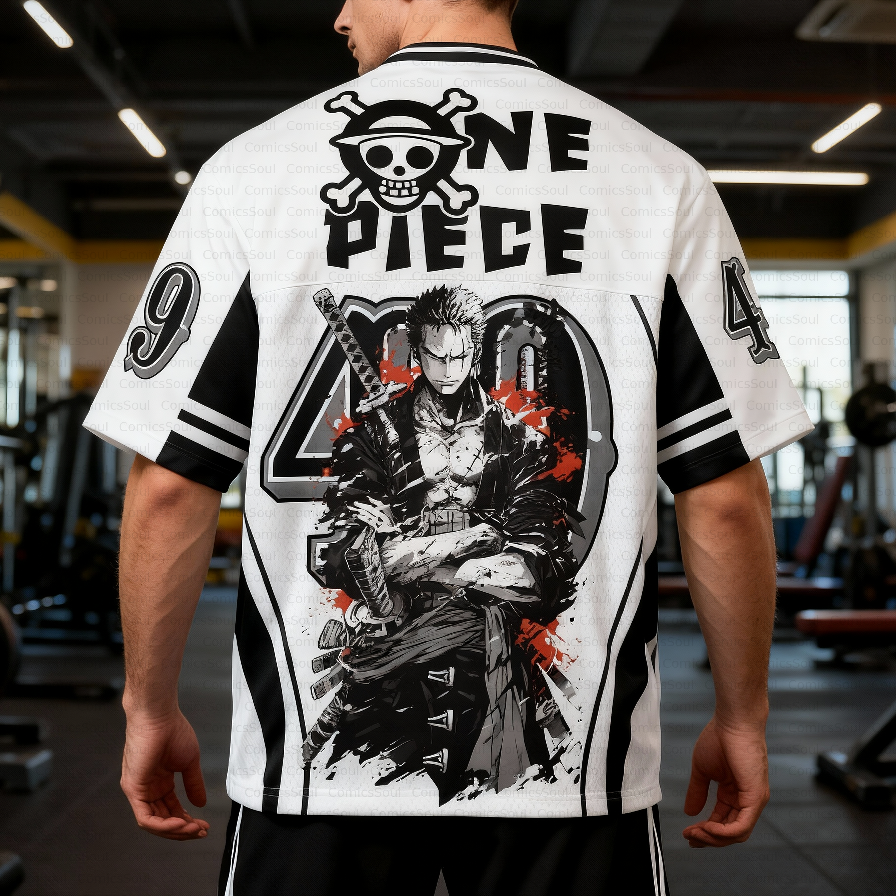 Unisex Anime Retro Mesh Sports Jersey T-Shirt