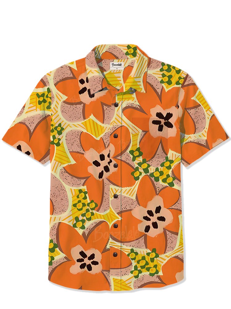 1960s Retro Pop Flower - 100% Cotton Shirt