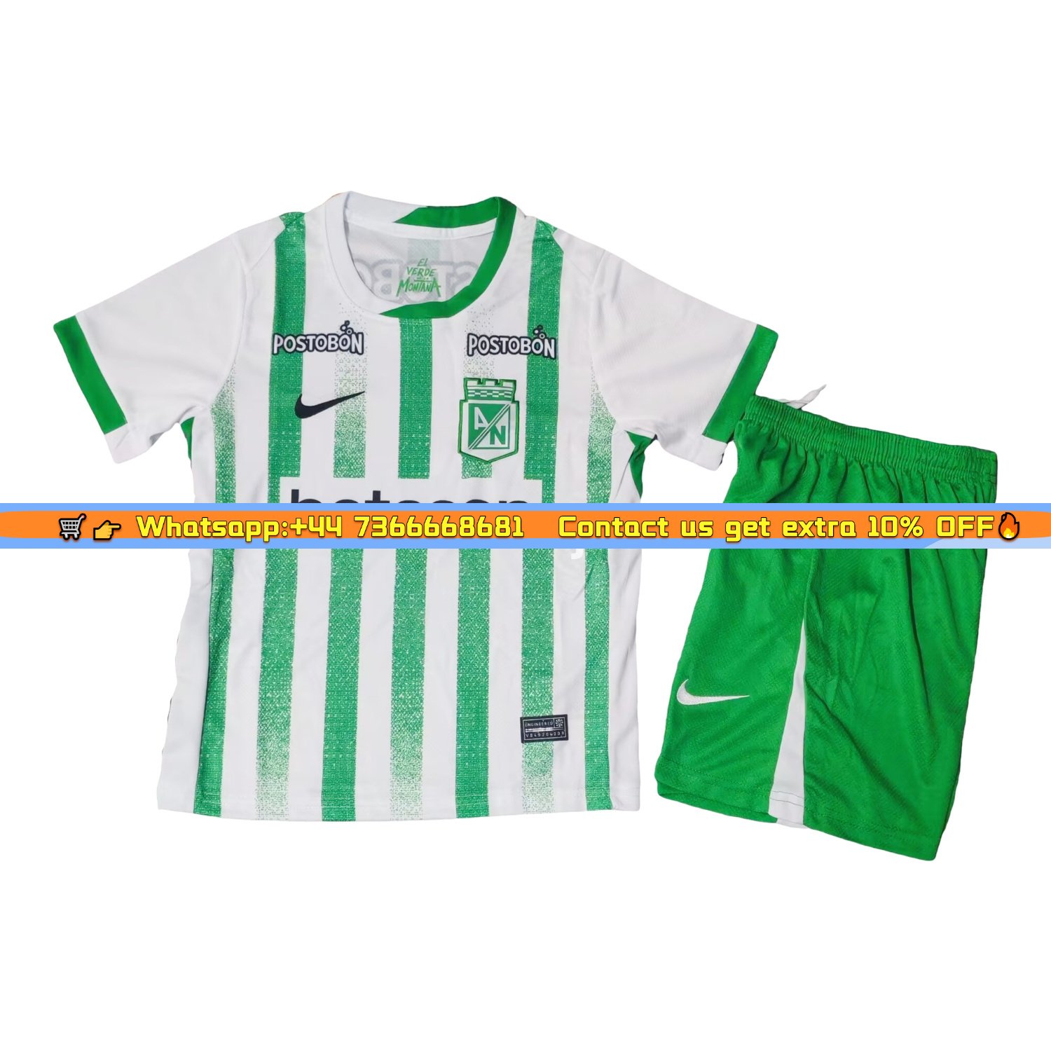Atlético Nacional 25-26 Home Kids Kit