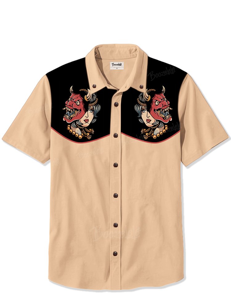 Girl with devil mask - 100% Cotton Shirt