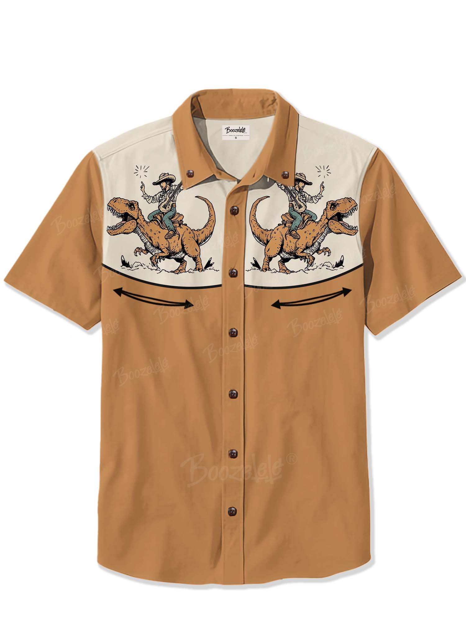 Western Dinosaur Cowboy - 100% Cotton Shirt