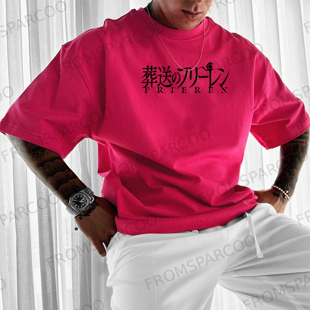 Unisex Frieren Anime Double-Sided Large Print T-Shirt