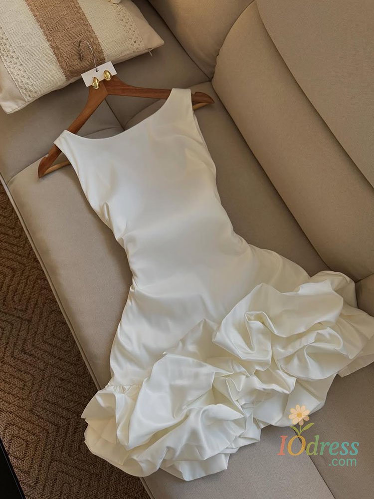 IO Dress Summer Elegant White Sweet Slim Dress Women French Retro Sleeveless Bud Hepburn Dresses New Fashion Aesthetic Party Clothes 2025