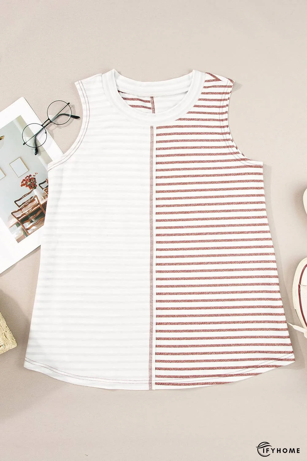 Colorblock Loose Tank Top | IFYHOME