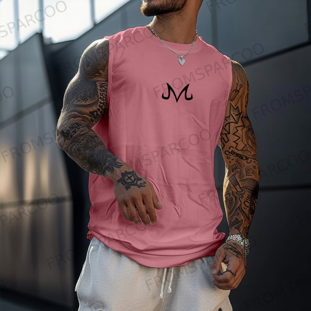 Anime Villain Letter Printed Tank Top