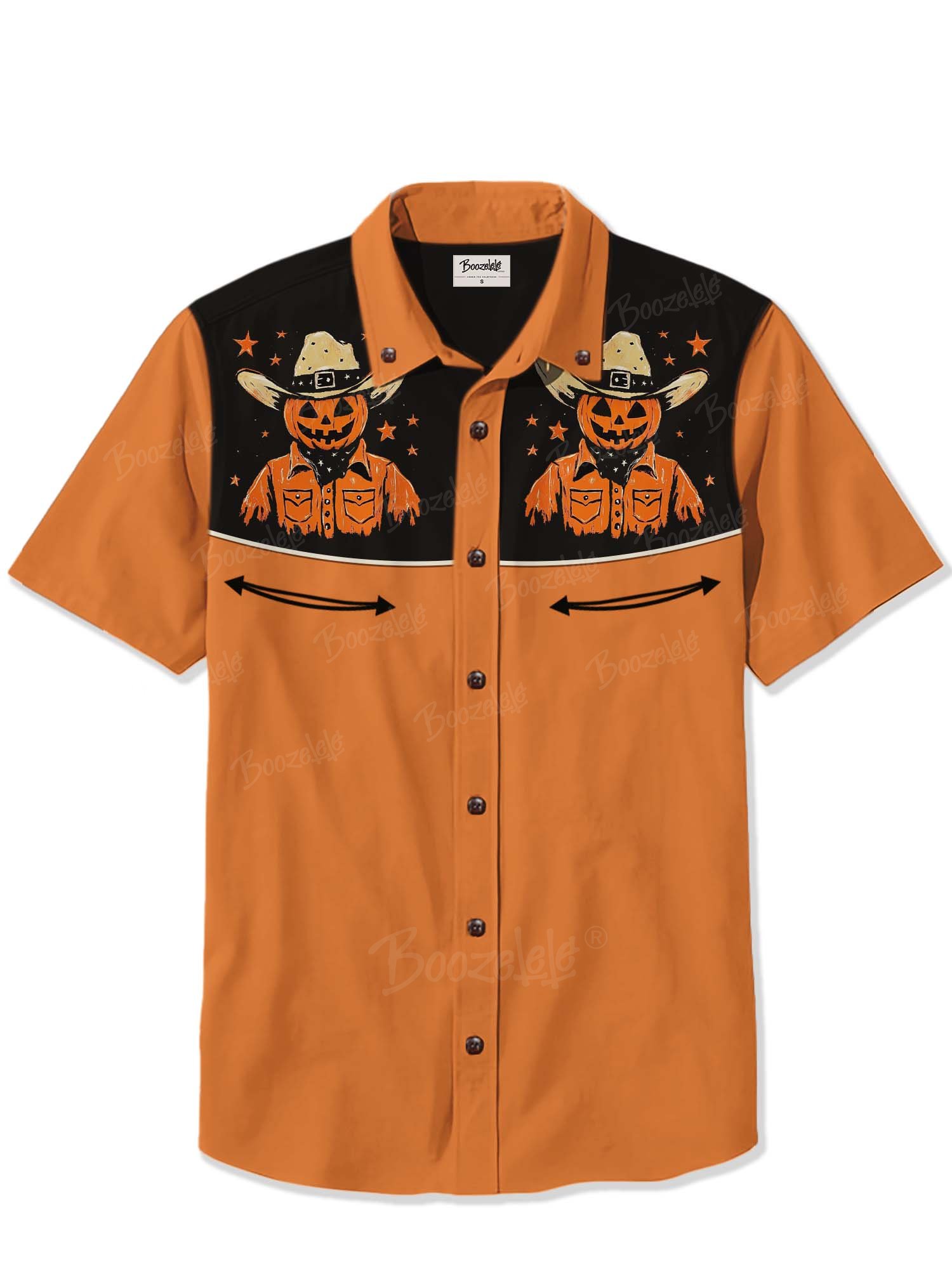 Halloween Pumpkin Cowboy - 100% Cotton Shirt