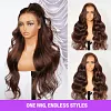 Chocolate Brown Glueless Wigs Loose Water Wave Wig